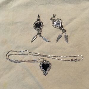 Necklace and matching post pierced earrings